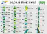 Green AB Resin Stones, DDAB08