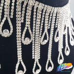 3 3/4" Dangling Loop Rhinestone Fringe, RF-049