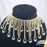 3 3/4" Dangling Loop Rhinestone Fringe, RF-049