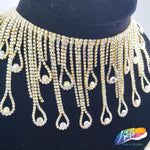 3 3/4" Dangling Loop Rhinestone Fringe, RF-049