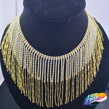 3 7/8" Rhinestone Cupchain Fringe with Ball Chain Strip, RF-047