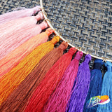 3 1/4" Silk Craft Tassels with Gold Jump Ring, TSL-02 (4 pieces)