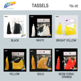 3 1/4" Silk Craft Tassels with Gold Jump Ring, TSL-02 (4 pieces)