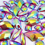 Fuchsia Red AB Resin Stones, DDAB04