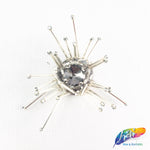 Spiky Beaded Rhinestone Applique, BA-059