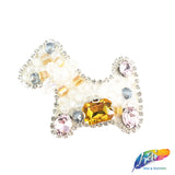 Dog Rhinestone Beaded Appliqué, BA-044