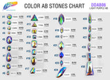 Light Amethyst AB Resin Stones, DDAB06