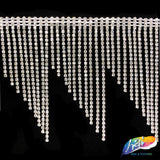 4 1/2" Unven Rhinestone Cupchain Fringe, RF-044
