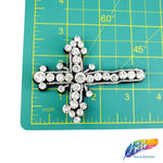 Crystal Big Cross Rhinestone Beaded Applique, BA-048