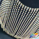 Rhinestone Cupchain Fringe with Teardrop Stones, RF-043