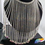 Rhinestone Cupchain Fringe with Teardrop Stones, RF-043