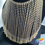 Rhinestone Cupchain Fringe with Teardrop Stones, RF-043