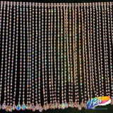 Rhinestone Cupchain Fringe with Teardrop Stones, RF-043