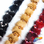 1” Mink Fur Trim with Beads, FT-01