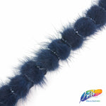 1” Mink Fur Trim with Beads, FT-01