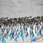 6" Spike Sequin Fringe with Flower Tape & Mesh, SEQ-004