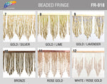 5 1/4" Variegated Beaded Fringe with Bugle and Seed Beads, FR-018
