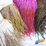 5 1/4" Variegated Beaded Fringe with Bugle and Seed Beads, FR-018