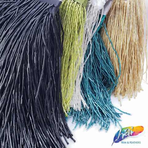 6" Bugle Beaded Fringe, FR-015