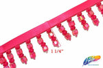 1 1/4" Round/Square Beaded Fringe, FR-006