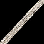 3/8" 2-Row Rhinestone Chain Iron on Trim, IRT-115