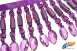 SALE! 3 1/2" Beaded Fringe with Acrylic and Wood Beads, FR-004
