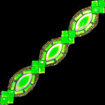 1 5/8" Neon Diamond Cateye Iron On Trim, IRT-119