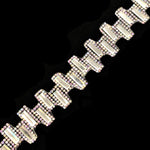 1” Ladder Style Rectangle Rhinestone Iron on Trim, IRT-120