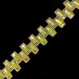 1” Ladder Style Rectangle Rhinestone Iron on Trim, IRT-120
