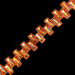 1” Ladder Style Rectangle Rhinestone Iron on Trim, IRT-120