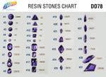 Purple Resin Stones, DD78