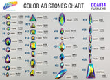 Purple AB Resin Stones, DDAB14