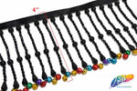 4" Beaded Fringe with Bells, FR-007