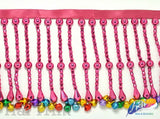 4" Beaded Fringe with Bells, FR-007