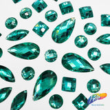 Teal Resin Stones, DD32
