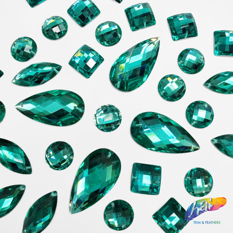 Teal Resin Stones, DD32