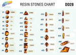 Orange Resin Stones, DD28