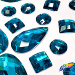 Dark Teal Resin Stones, DD25
