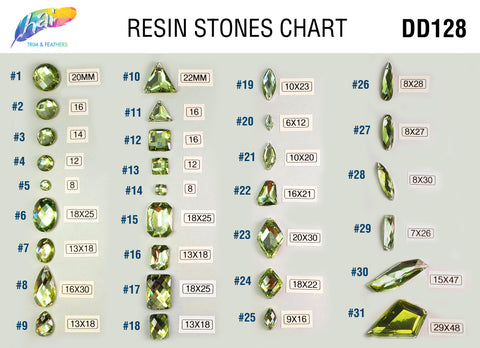 Lime Green Resin Stones, DD128