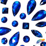 Royal Blue Resin Stones, DD23
