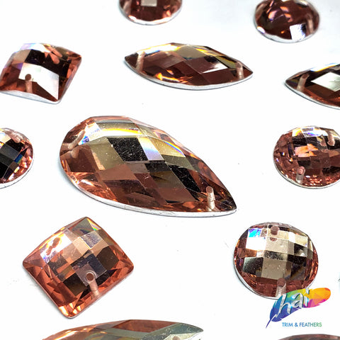 Resin Rhinestones Loose Gemstones For Crafts Iridescent Bling Non Hotfix  Crystal Ab Dark Gold Rose Stones For Decoration
