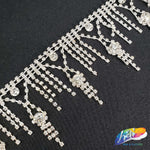 2" Silver Crystal Rhinestone Fringe, RF-026