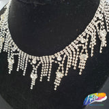2" Silver Crystal Rhinestone Fringe, RF-026