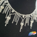 2" Silver Crystal Rhinestone Fringe, RF-026