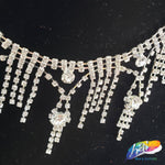 2" Silver Crystal Rhinestone Fringe, RF-026