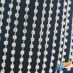 4" Silver Crystal Rhinestone Cupchain Fringe, RF-024
