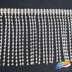 4" Silver Crystal Rhinestone Cupchain Fringe, RF-024
