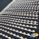 4" Silver Crystal Rhinestone Cupchain Fringe, RF-024