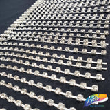 4" Silver Crystal Rhinestone Cupchain Fringe, RF-024