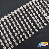 2" Silver Crystal Rhinestone Cupchain Fringe, RF-023